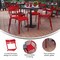 Flash Furniture Red All-Weather Armless Steel Dining Chair, 4PK 4-XU-CH-10318-RED-GG - alternate 4